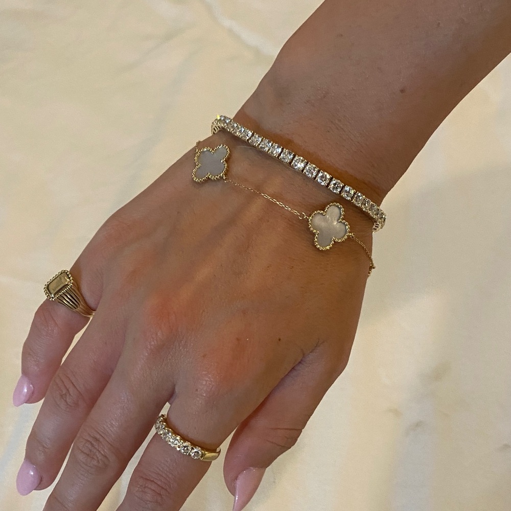 14 yellow gold vintage alhambra bracelet